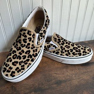 Vans slip on shoes leopard cheetah size 8